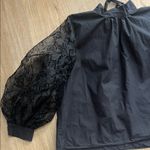 ZARA  Organza Sleeve Blouse Long Sleeve Back Size Large Photo 2