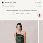 Revolve Revelry Jade  Satin One-Shoulder Long Dress Deep Olive Photo 2