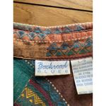Backroad Blues Women Size Large Button Down Shirt Western Aztec Embroidered City Photo 2