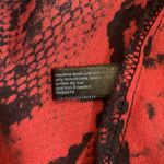 The Limited  Red Black Snakeskin Print Top Fall Halloween Gold Zipper Date Night Goth Photo 5