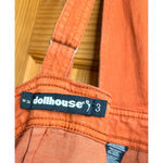 Dollhouse  Rust Wide Leg Jumpsuit Deep V Utility Pockets Size 3 Photo 4