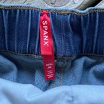 Spanx  Women's Blue Denim Tie Waist Shorts Size M Photo 3