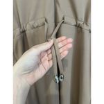 Free People New Full Zip Midi Dress Duster Embellished Cinched Waist Layered Sleeves Med 6/8 Photo 5