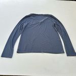 Calvin Klein Sleepwear Henley Long Sleeve Top Gray Women’s Medium CK Logo Photo 1