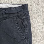 Aeropostale Womens Midi Twill Shorts 0 Black Stretch Back Flap Pockets Cuffed Photo 4