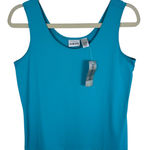 Chico's NWT Blue Nylon Scoop Neck Stretchy Lightweight Tank Top Size M Photo 0