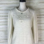 Vintage ivory cherry open knit sweater Size L Photo 0