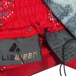 VINTAGE LizWear Silk Red floral Button Photo 3