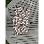 Nicole Miller Chino Pineapple Graphic Print‎ Pocket Shorts Zip Size 16 White Photo 1