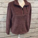 Wall Flower  Fleece 1/4 Zip Pullover Plum-Large Photo 0