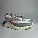 Reebok  Women's Classic Leather Legacy Sneakers in Stark Grey/White/Urban Maroon Photo 6