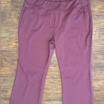 Halara Flex DayStretch High Waisted Work Flare Pants Zip Pockets Burgundy NWT 2X Photo 0