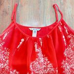 CAbi 🦃  Red Patterned Tank Top Size XS Photo 2