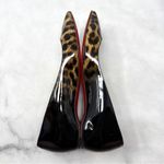 Christian Louboutin Pigalle Follies Patent Leopard Ombré Pointed Toe Flats 35 Photo 7