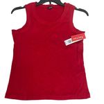 Rafaella  Ruby Red Soft Knit Women’s Medium Tank Top Shell Sleeveless Photo 0