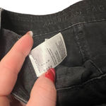 American Eagle Black Denim Button Front Hi-Rise A-Line Mini Skirt Women's 6 Photo 2