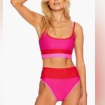 Beach Riot Colorblock Bikini Top Size Medium , $98 Photo 0