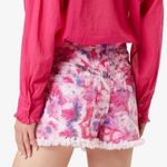 Isabel Marant  Etoile‎ Lesia Tie Dye High Rise Denim Shorts Mulberry Size Small Photo 1