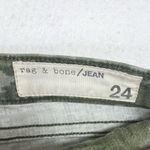 Rag and Bone  Skinny Ankle Jeans Size 24 Green Camo Low Rise EUC Photo 8