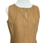 Vintage Y2K Jones New York Tan Tonal Stripe Linen Shell Sleeveless Top 6 Photo 3