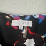 1. State State Black Floral Print Smock Flutter Sleeve Ruffle Mini Dress Large Women Photo 6