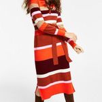 Charter Club Luxury Cashmere Striped Sweater Midi Dress Photo 0