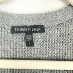 Eileen Fisher  Wool Angora Cashmere Blend Cardigan Size Large Short Sleeve Gray Photo 4