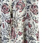 Madewell  100% Silk Floral Dress Waist‎ Tie with Pockets Cream Gray Red, Size 4 Photo 6