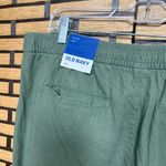 Old Navy  Olive Green Linen/Rayon Blend High Rise Crops‎ Size XL Photo 3