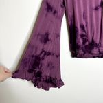 American Eagle  Purple Tie Dye Bell Sleeve Top Photo 4