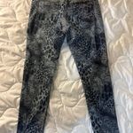 Venus Reversible Strechy Jeans Size S Capri Animal Print and Plant Blue Jeans Photo 1