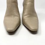 Louise et Cie Lydie Cream Tan Snakeskin Leather Pointed Toe Ankle Booties 8 Photo 6
