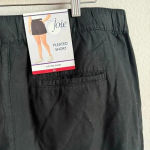 Joie  Women's Black High Rise Linen Blend Pleated Casual‎ Preppy Shorts XL NWT Photo 7