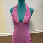 Victoria's Secret Vintage Victoria’s Secret Teddy M bubblegum Pink Sheer Lace Babydoll Lingerie Photo 10