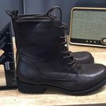 Catherine Malandrino | Women’s Size 7 Brown Faux Leather Lace Combat Boot Booney Photo 1