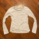 Lululemon  Heathered Off White Gray Long Sleeve Top Photo 0