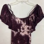 American Eagle Off Shoulder Tie-Dye Purple Bodysuit Size XS Photo 2