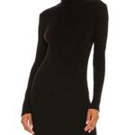 Abbeline Black Women's Turtleneck Wool Long Sleeve Slim Fit Mini Dress New Photo 0