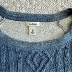L.L. Bean Blue Crewneck Cable Knit Sweater Front Sweatshirt Size M Size M Photo 1