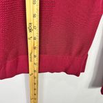 Armani Exchange Top Womens XXS Red Mesh Burnout Elbow Patch Quiet Luxury Preppy Photo 3