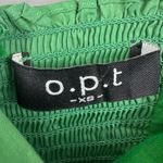 O.P.T River Midi Dress Womens XS Green Puff Sleeve Cottagecore Prairie Smocked Photo 3