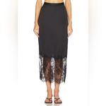 All Saints Black Satin Flora Skirt Sz 4 Photo 3