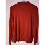 JM Collection  Acrylic Blend Button Sleeve Turtleneck Sweater Red Sz PXL Photo 1