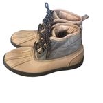 Barbour Women Size 8 Tan Nubuck Leather Duck Waterproof Lace Up Boots Photo 3