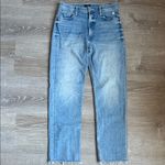 MOTHER Fish Out Of Water High Waisted Rider Ankle Fray 29 Blue Photo 1