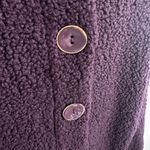 Habitat  Wine Deep Purple Sherpa Statement Button Up Vest Size S Photo 2