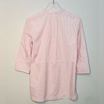 Vince Pink White Pinstripe Striped Cotton Poplin Tunic Blouse Shirt Top Size XS Photo 1