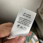 Sadie And Sage Size Large Linen Pull On Shorts Tropical Floral Pink Beachy Swim Photo 4