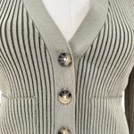 ANINE BING  Layla Ribbed Cardigan‎ Sweater Button Front Olive Green Size Small Photo 4