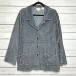 Northern Isles Grey Corduroy Blazer Jacket Shacket Large Gray Photo 0
